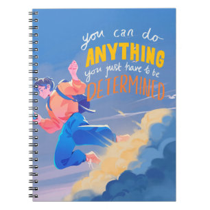 Colourful Anime-Inspired Notebook with Motivationa