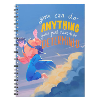 Colourful Anime-Inspired Notebook with Motivationa