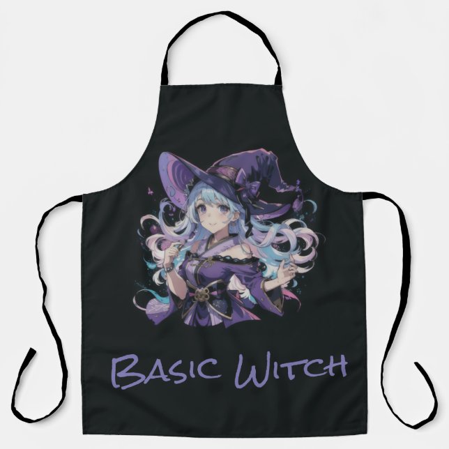 Colourful/Anime/witch/Halloween Apron (Front)