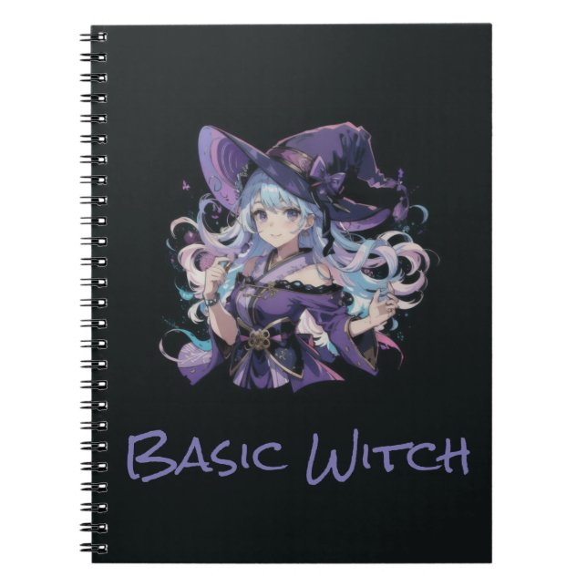 Colourful/Anime/witch/Halloween Notebook (Front)
