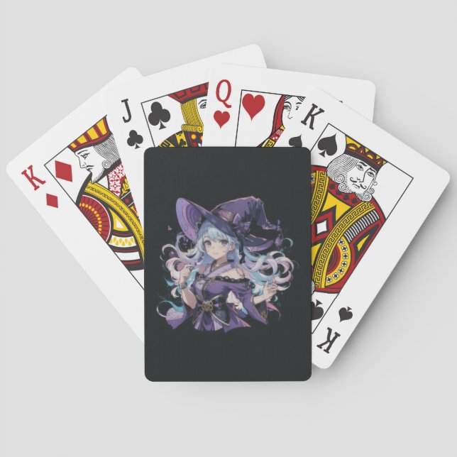 Colourful/Anime/witch/Halloween Playing Cards (Back)