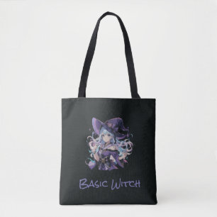 Colourful/Anime/witch/Halloween Tote Bag