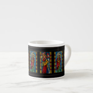Colourful Annunciation With Mary And Gabriel Espresso Cup