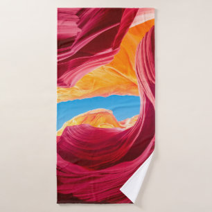 Colourful Antelope Canyonabstract,nature,backgroun Bath Towel