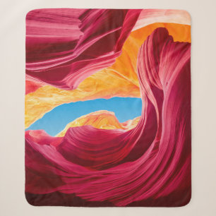 Colourful Antelope Canyonabstract,nature,backgroun Sherpa Blanket