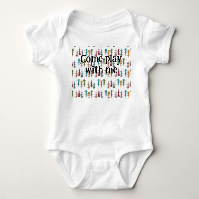 Colourful Antenna  Baby Bodysuit (Front)
