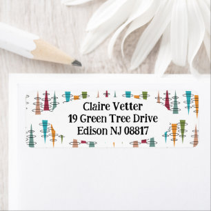 Colourful Antenna  Return Address Label