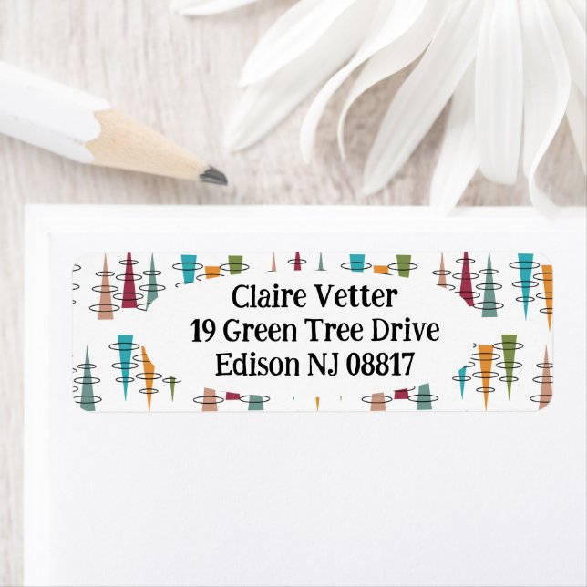 Colourful Antenna  Return Address Label (Insitu)