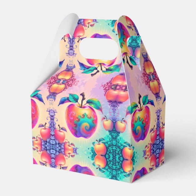 Colourful apple favour box (Front Side)