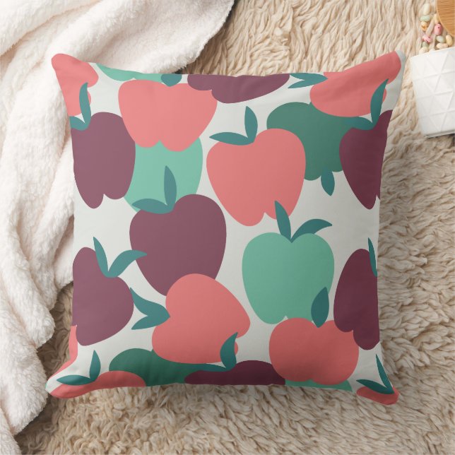 Colourful Apple Fruit Pattern Cushion (Blanket)