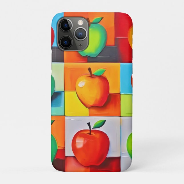 Colourful Apple Grid Case-Mate iPhone Case (Back)