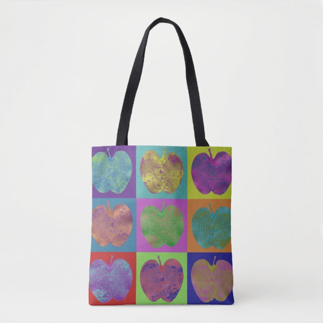 Colourful Apples Pop Art Tote Bag (Front)