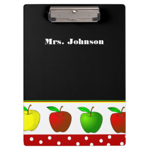 Colourful Apples Teacher's Clipboard