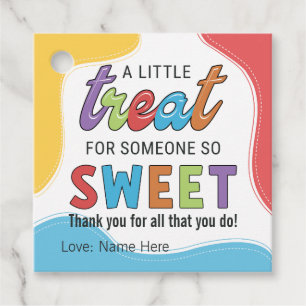 Colourful Appreciation Thank you for Sweet Someone Favour Tags