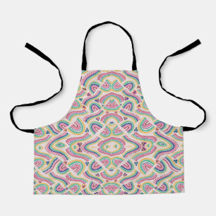 Colourful apron with a vibrant, intricate pattern 