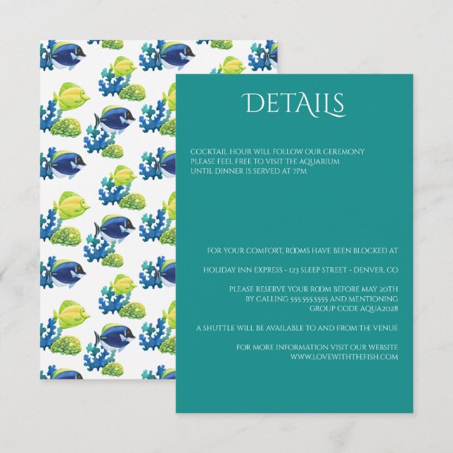 Colourful Aquarium Enclosure Card (Front/Back)