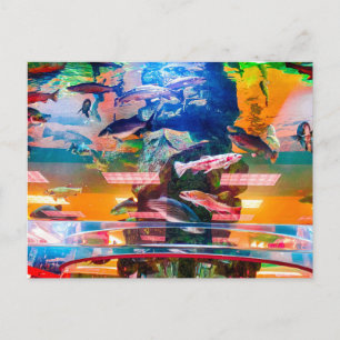 Colourful Aquarium Exhibit with Fish Postcard