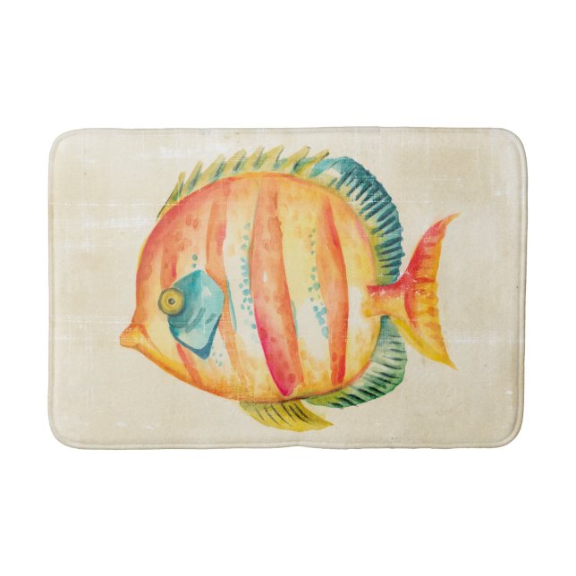 Colourful Aquarium Fish Bath Mat (Front)