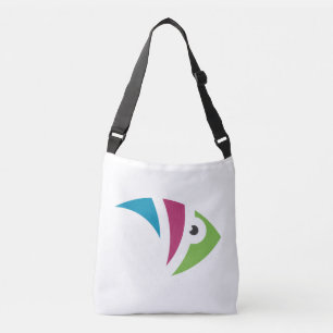 colourful aquarium fish illustration design crossbody bag