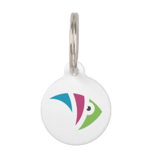 colourful aquarium fish illustration design pet tag