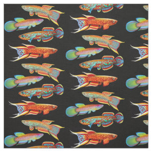 Colourful Aquarium Killifish Fabric