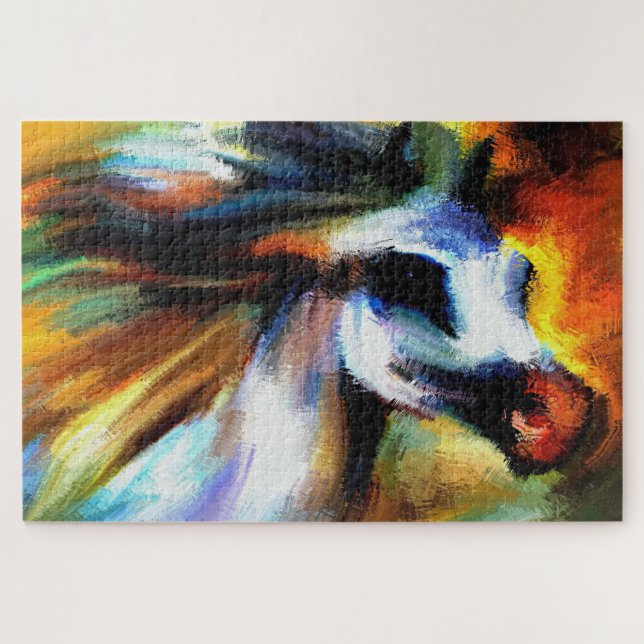 Colourful Arabian horse has a rainbow colour chest Jigsaw Puzzle (Horizontal)