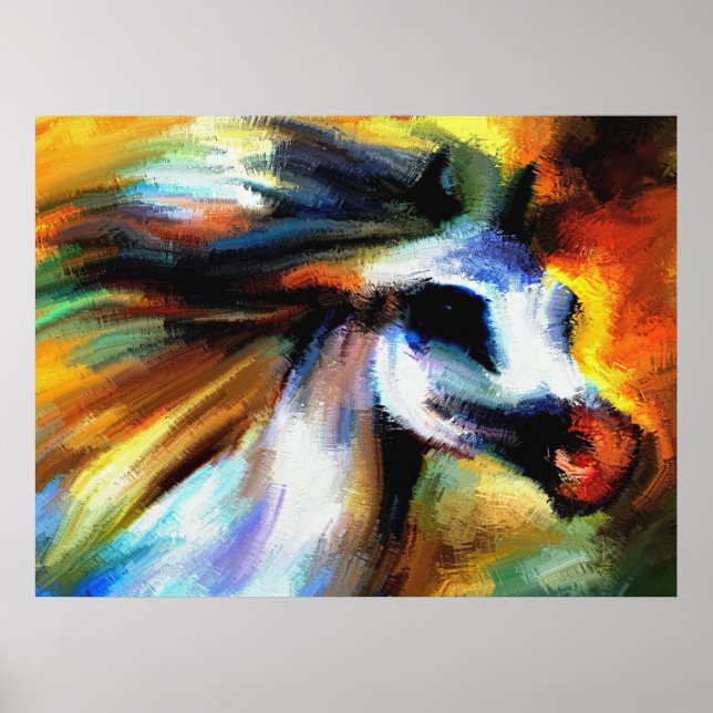 Colourful Arabian Horse Poster (Front)