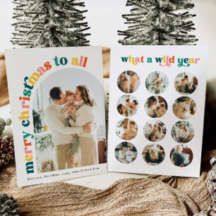 Colourful Arch Photo Merry Christmas Card