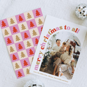 Colourful Arch Photo Merry Christmas Card