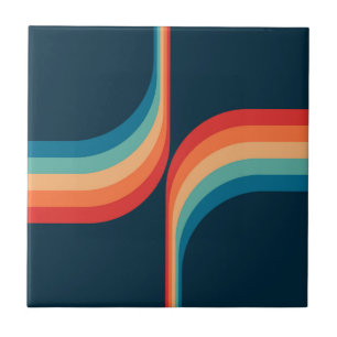 Colourful arches in retro style ceramic tile