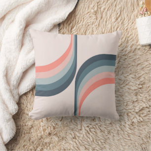 Colourful arches in retro style cushion