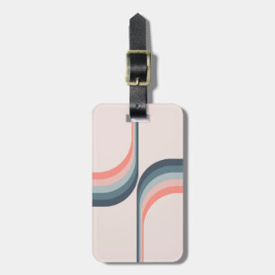 Colourful arches in retro style luggage tag