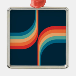 Colourful arches in retro style metal ornament