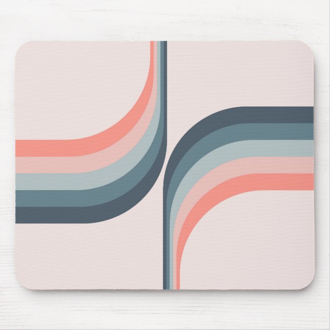 Colourful arches in retro style mouse pad (Front)