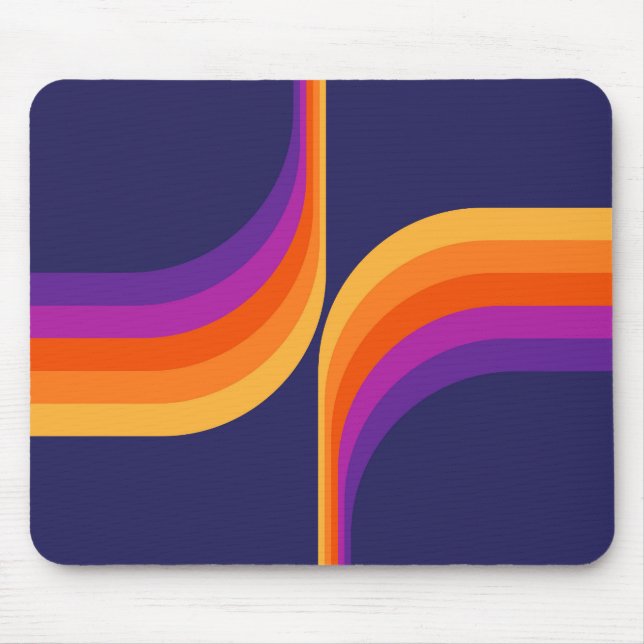 Colourful arches in retro style mouse pad (Front)