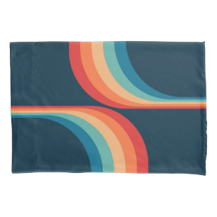Colourful arches in retro style pillowcase