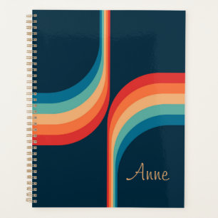 Colourful arches in retro style planner