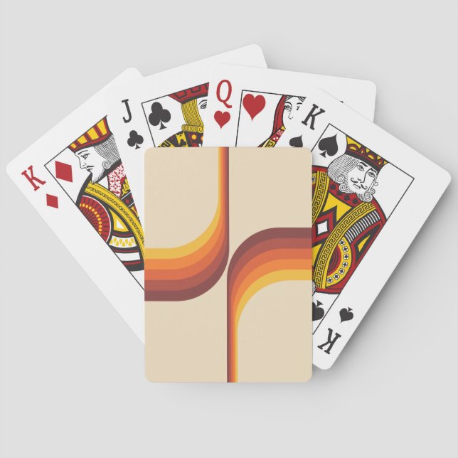 Colourful arches in retro style playing cards (Back)