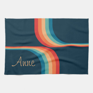 Colourful arches in retro style tea towel