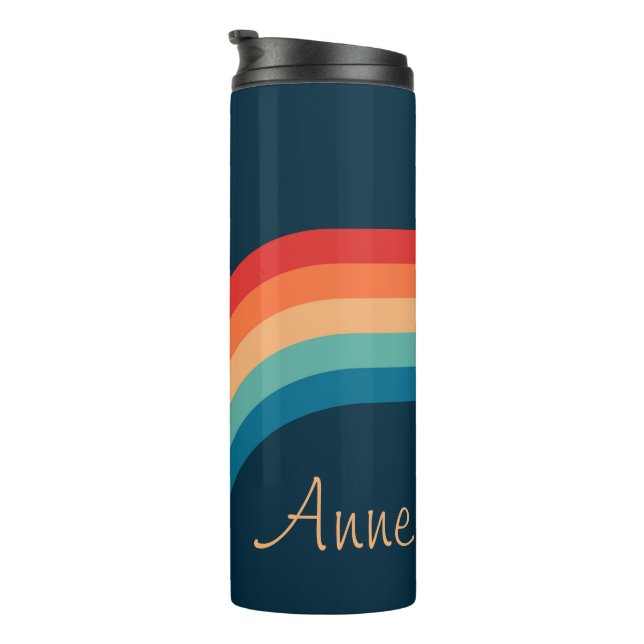 Colourful arches in retro style thermal tumbler (Rotated Right)