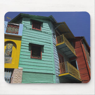 Colourful architecture of La Boca neighbourhood Mouse Pad