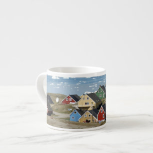 Colourful architecture of the town, Narsaq, Espresso Cup
