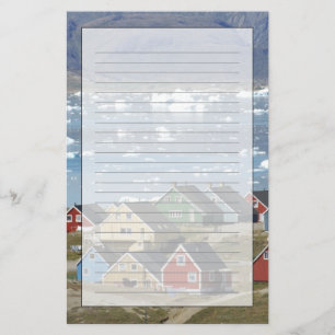 Colourful architecture of the town, Narsaq, Stationery