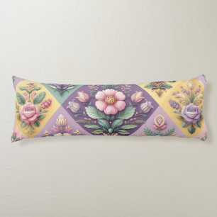 Colourful argyle pastel Easter/Spring Body Cushion