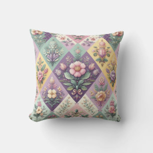Colourful argyle pastel Easter/Spring Cushion