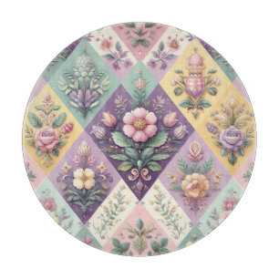 Colourful argyle pastel Easter/Spring Cutting Board