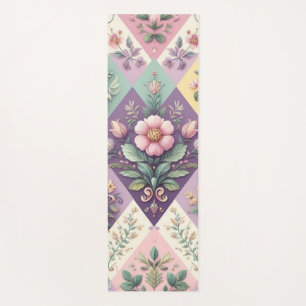 Colourful argyle pastel Easter/Spring Yoga Mat