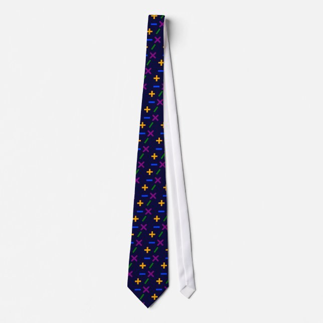 Colourful Arithmetic Symbols Tie (Front)