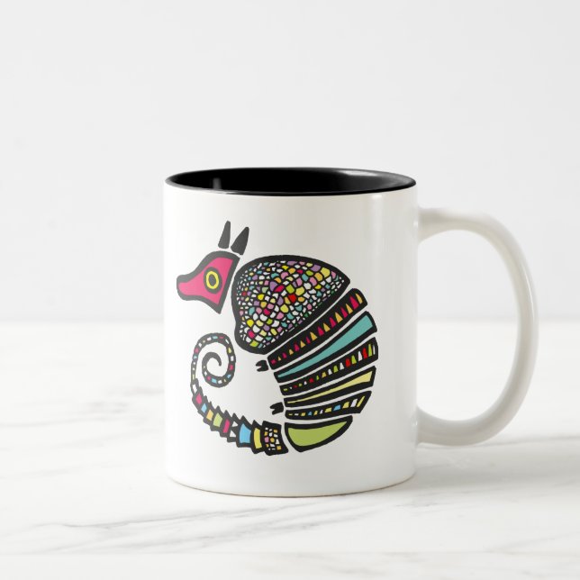 Colourful Armadillo Mug (Right)