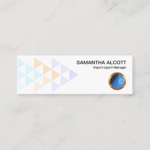 Colourful Arrowhead Triangles Freight Forwarding Mini Business Card